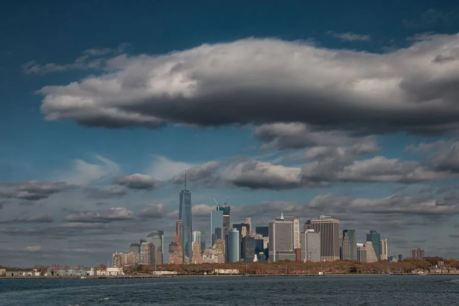 Lower Manhattan skyline across the water