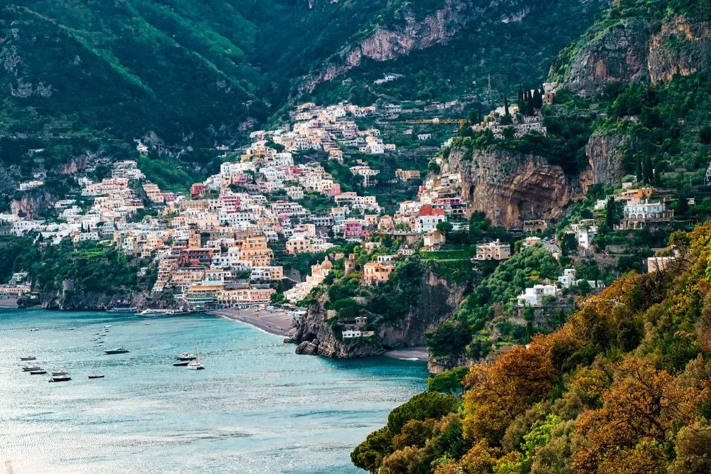Colourful cliffside village of Positano on the Amalfi Coast